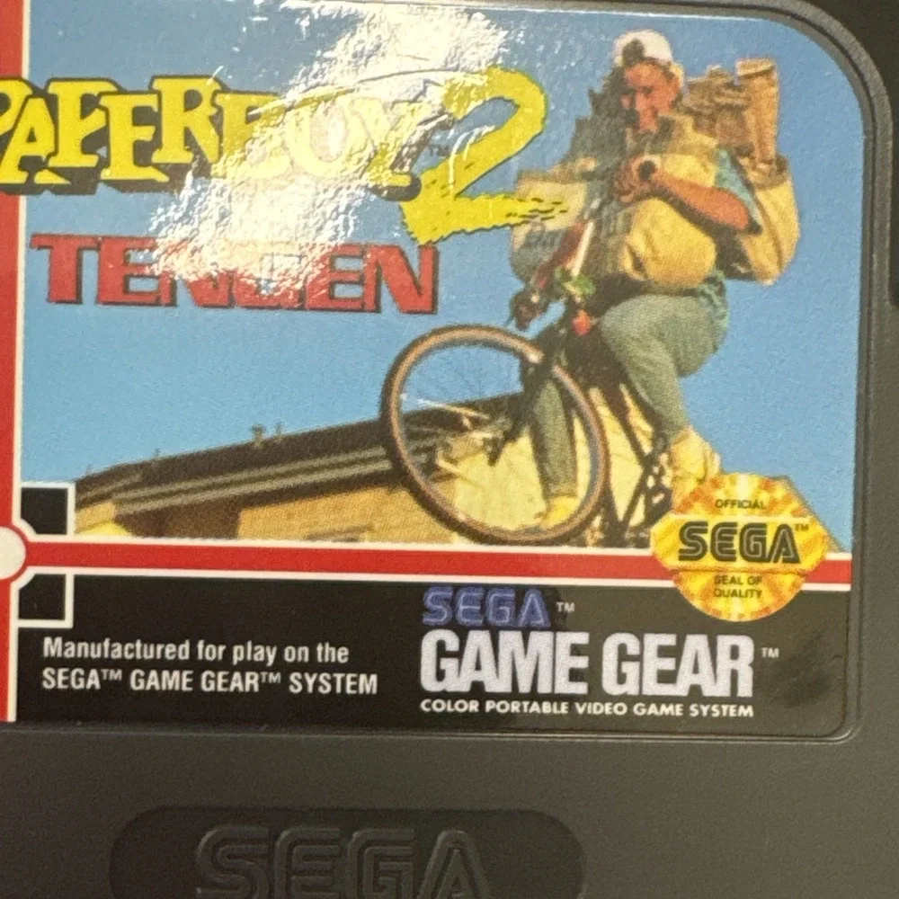 Paperboy 2 Sega Game Gear Cartridge (1993) & Clear Case, Untested